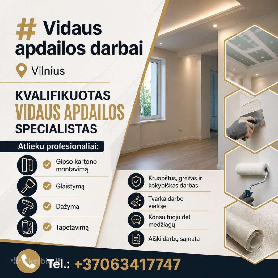 Vidaus apdailos darbai