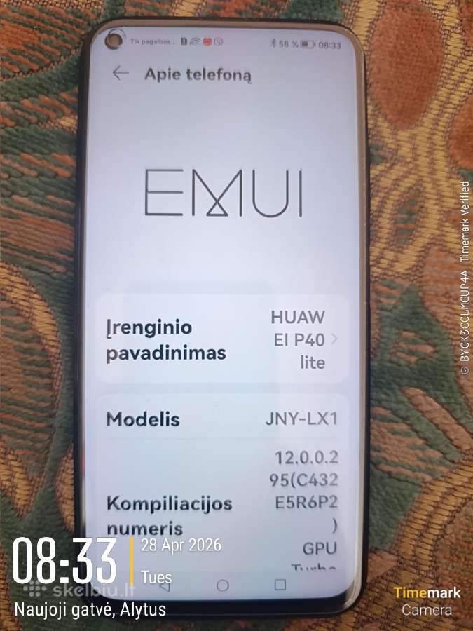 Mobilus telefonas huawei P 40 lite