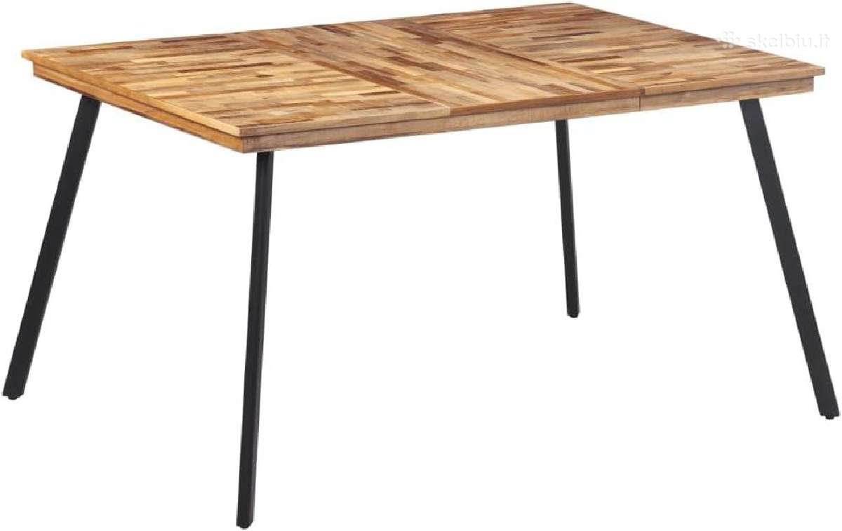 Valgomojo stalas, 148x97x76cm, tikmedžio medienos - nuotraukos Nr. 13