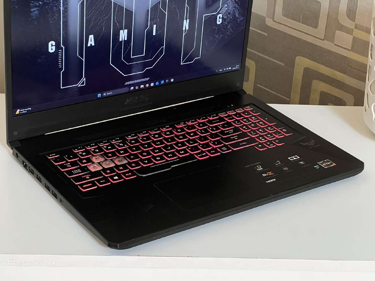 Parduodamas Asus Tuf su Gtx 1660ti, 17.3 120hz. - nuotraukos Nr. 3