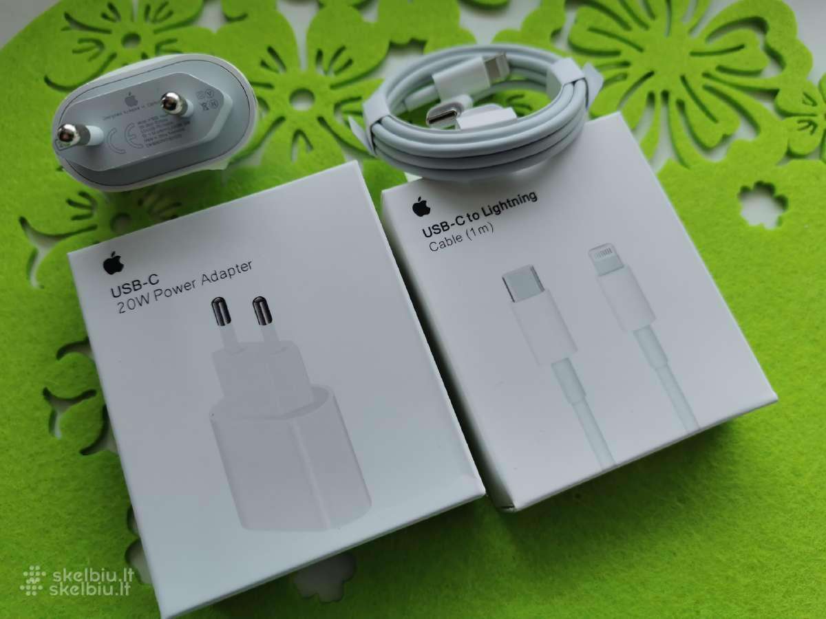 Apple pakrovėjas ir usb laidas