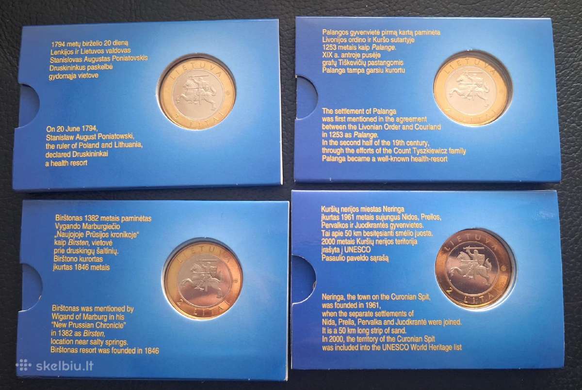 2litai moneta kurortams 4vnt - nuotraukos Nr. 2