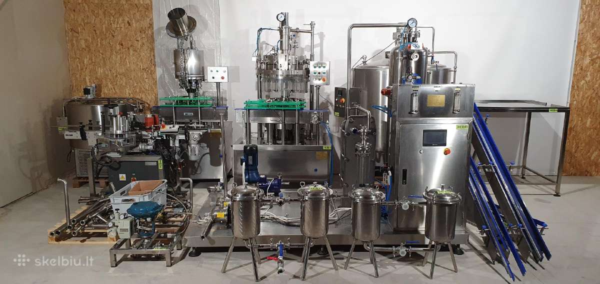 Bottling plant equipment, 2000 bottles per hour