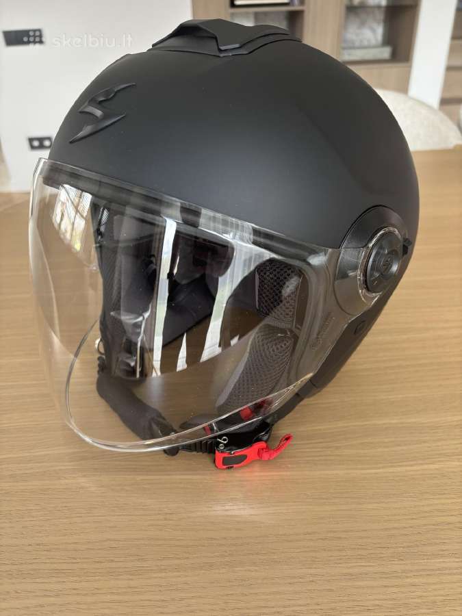 Scorpion Exo-city II Juodas Matinis Atviras Šalmas