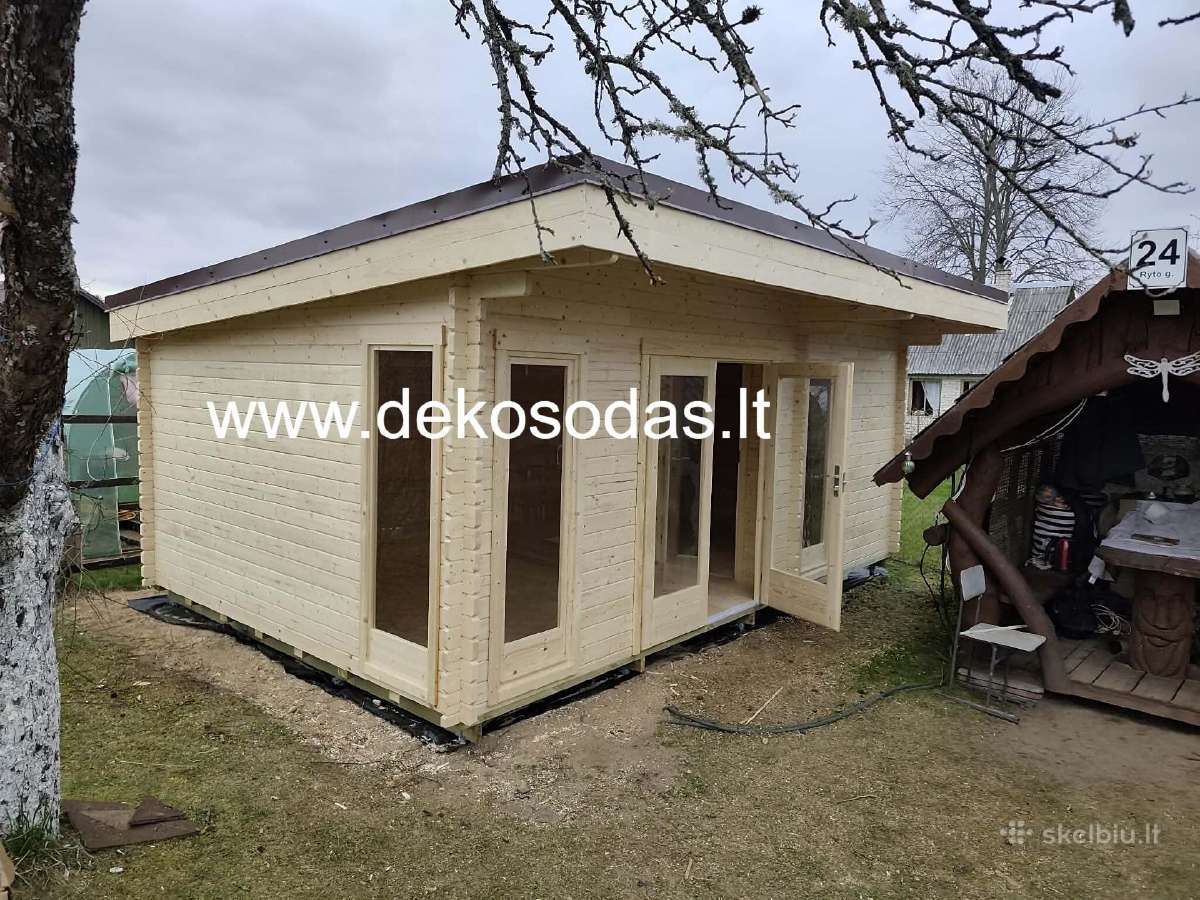 Medinis namelis du kambariukai 6x4 m. Vivero