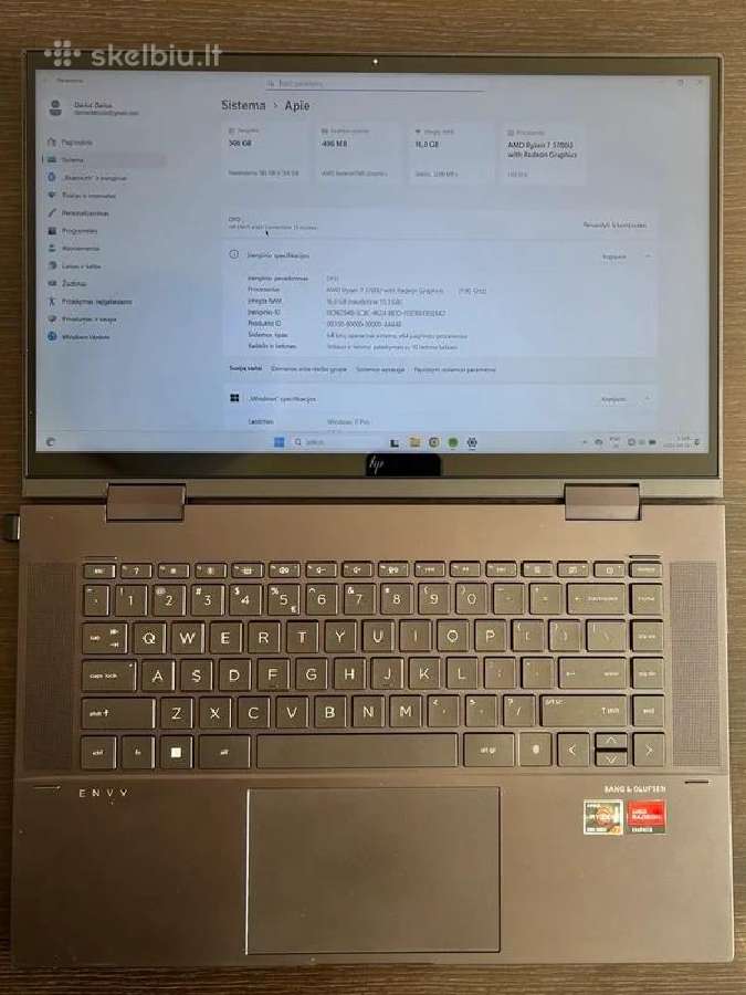 Hp Envy 360 Convertibal 15-eu - nuotraukos Nr. 3
