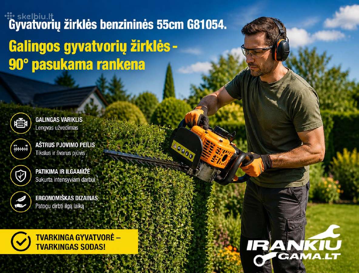 Benzininės gyvatvorių žirklės -20% nuolaida