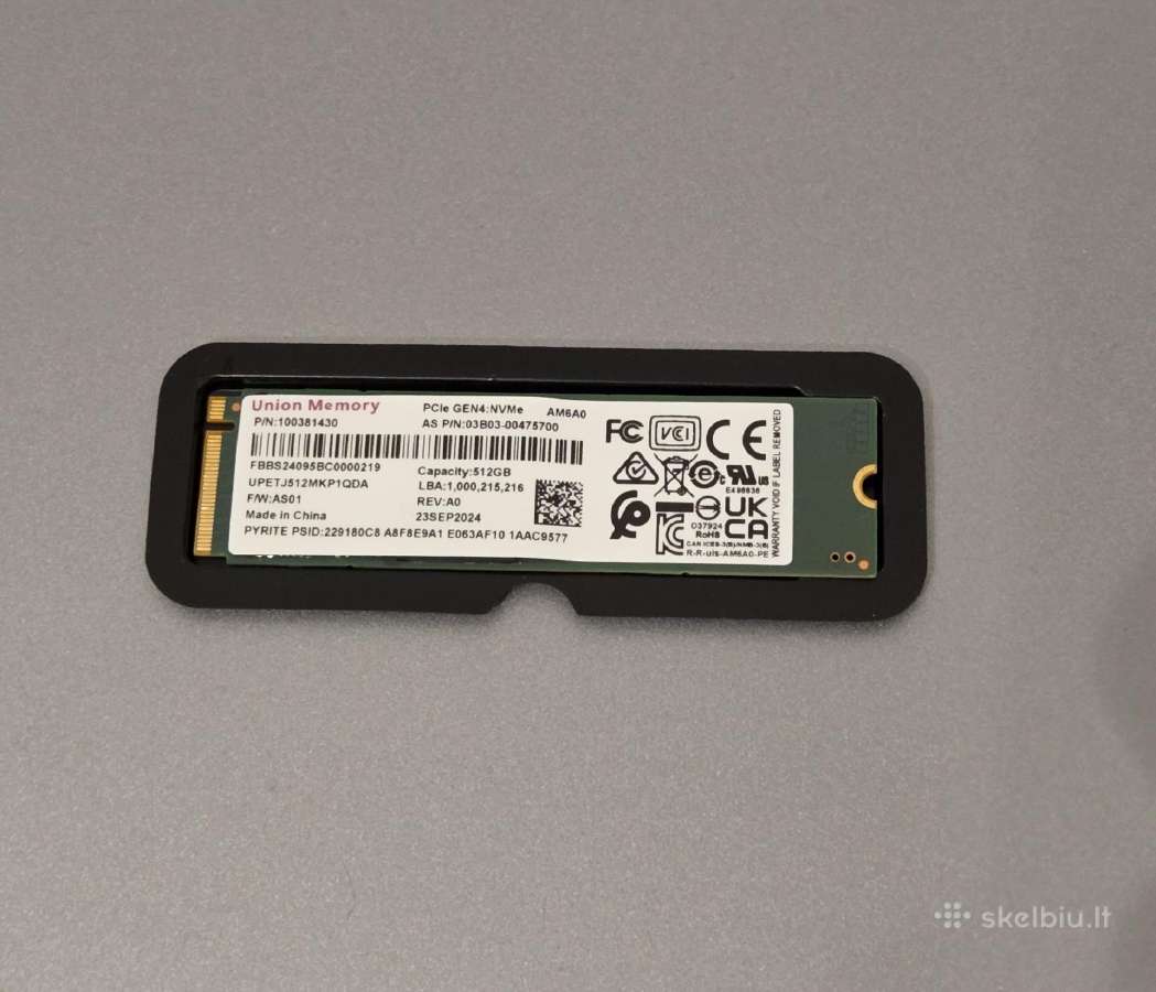 Union Memory M.2 2280 512gb SSD diskas