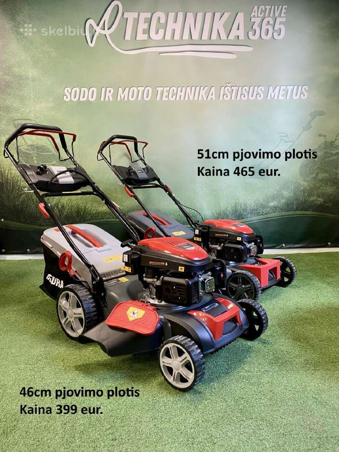 Benzininė vejapjovė su elektriniu starteriu