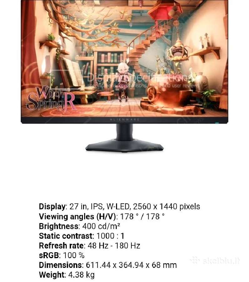 Dell Aw2724dm 2k Monitorius - nuotraukos Nr. 8