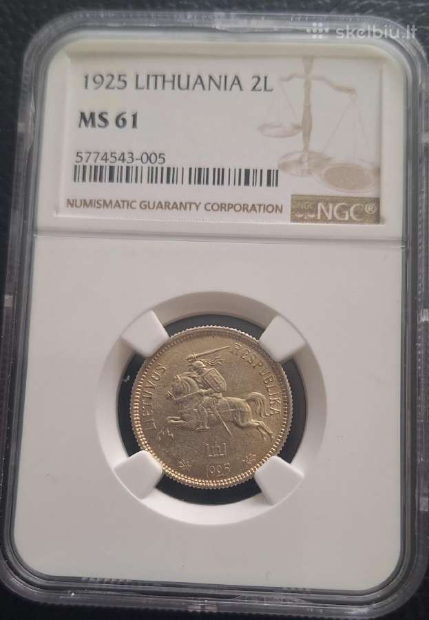 Moneta 2litai 1925 Ngc