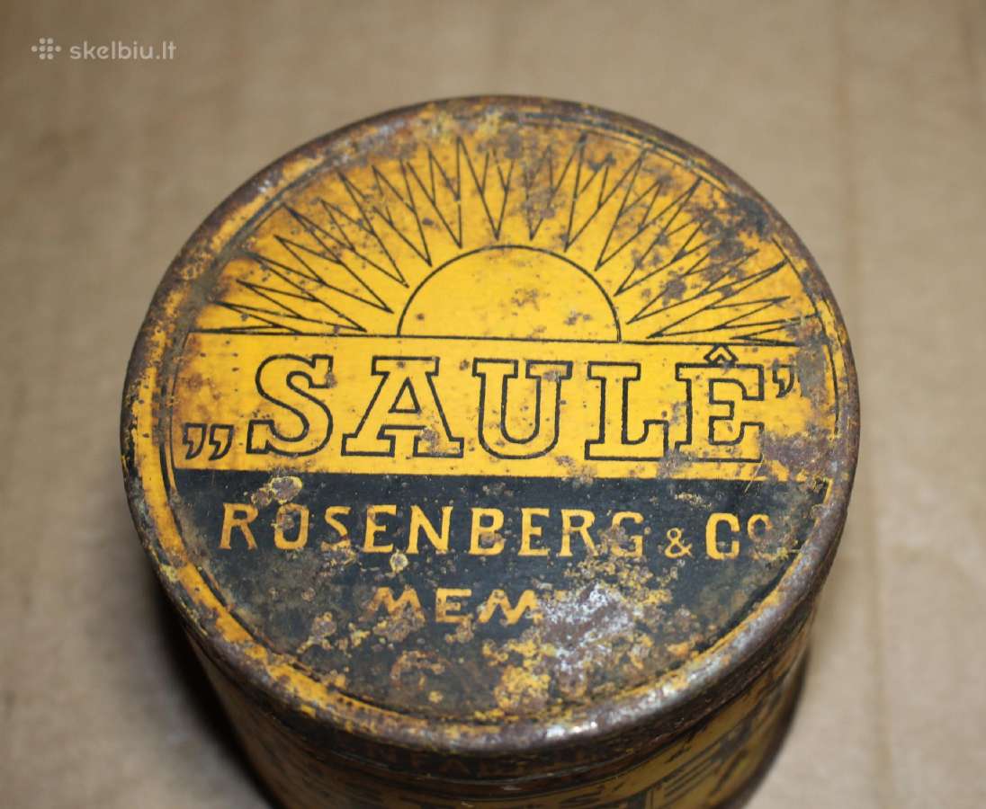 Rosenberg & Co Memel Saulė vežimų tepalo skardinė - nuotraukos Nr. 2