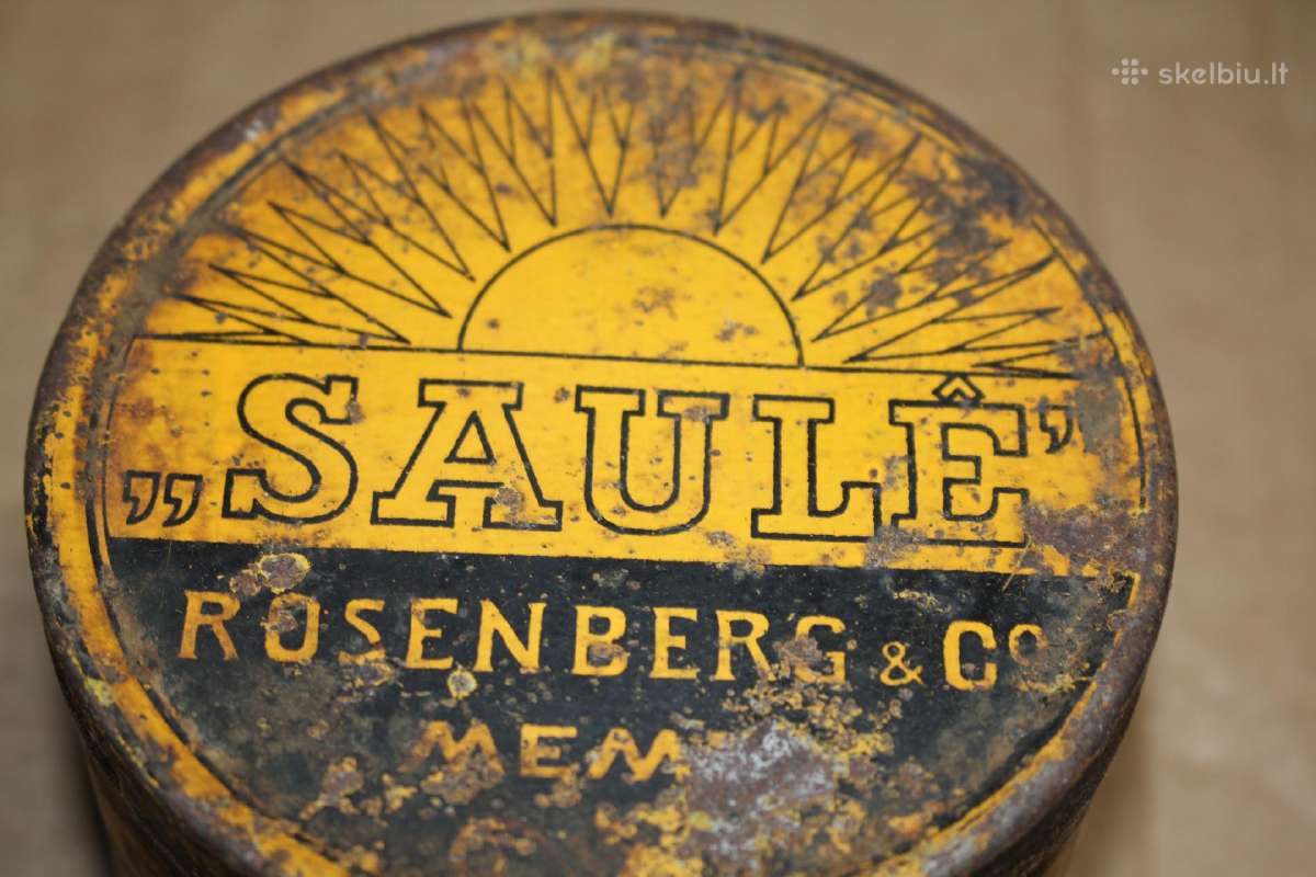 Rosenberg & Co Memel Saulė vežimų tepalo skardinė - nuotraukos Nr. 3