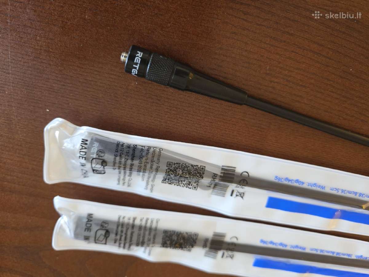 Dvi neišpakuotos Retevis antenos racijoms - nuotraukos Nr. 3