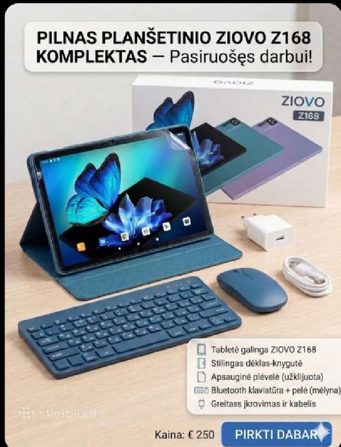 Visiškai nauja planšetė Ziovo Z168