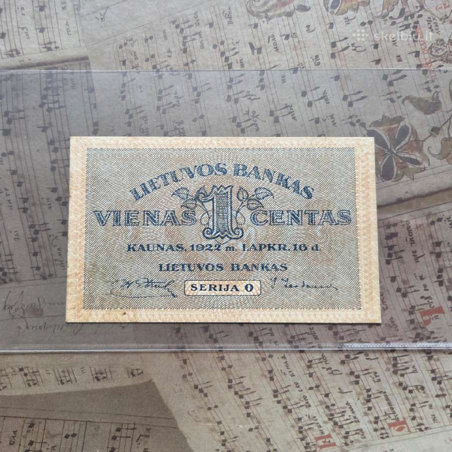 1 centas 1922 Lietuva - unc