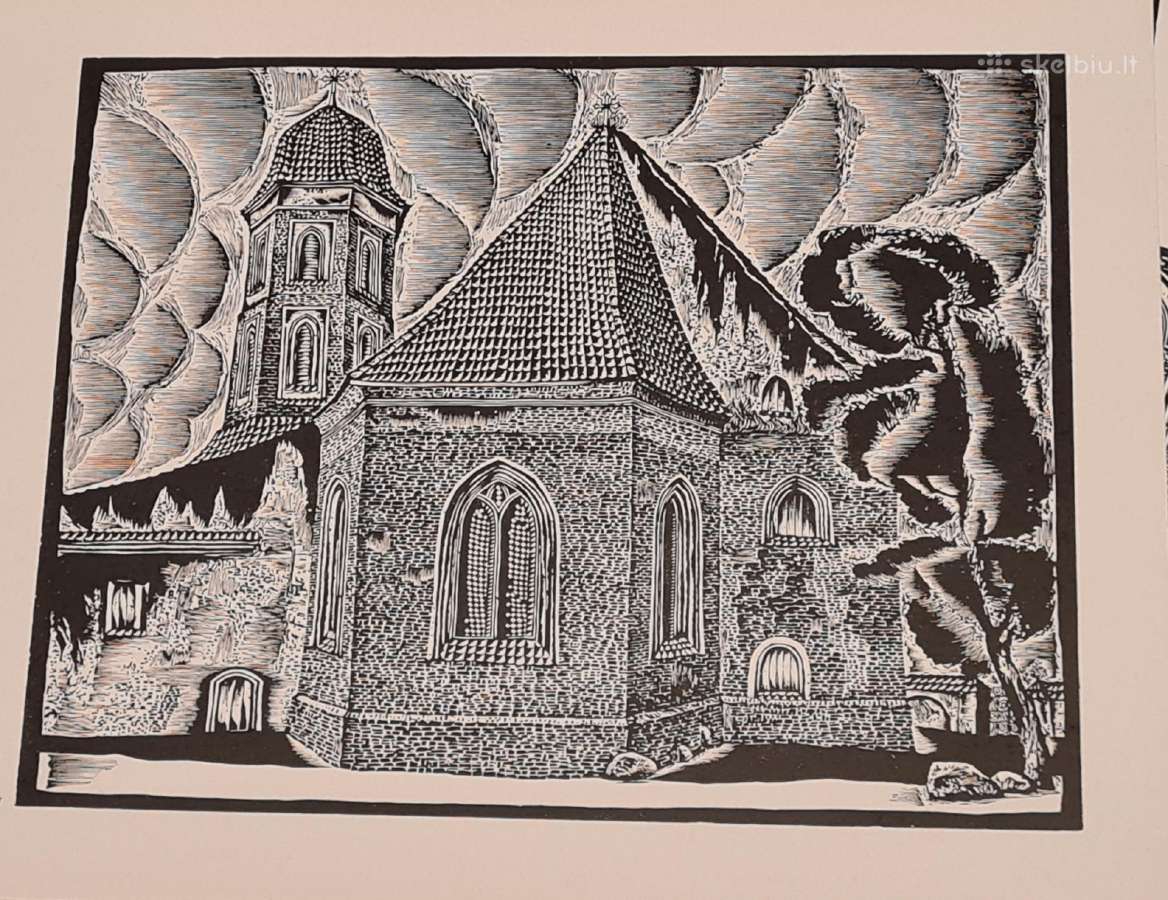 Algirdas Pakeliūnas. Grafika. Medžio raižinys.1968 - nuotraukos Nr. 9