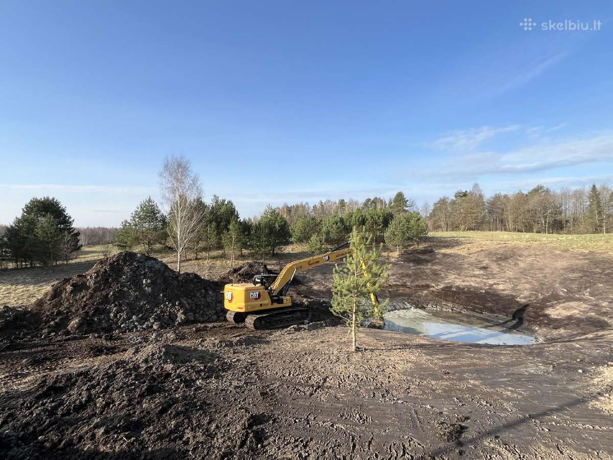 Tvenkiniu kasimas, valymas, ilgastrelis Cat 323 - nuotraukos Nr. 34