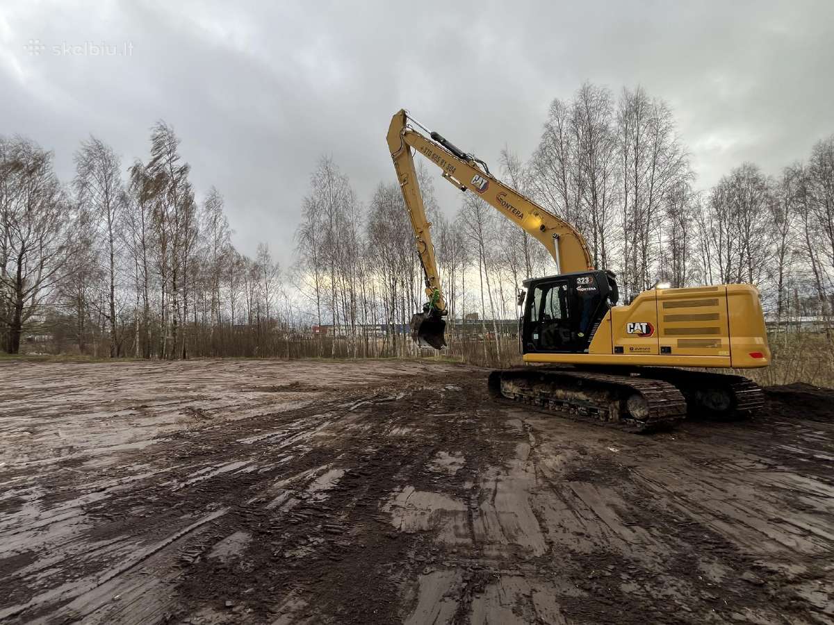 Tvenkiniu kasimas, valymas, ilgastrelis Cat 323 - nuotraukos Nr. 5