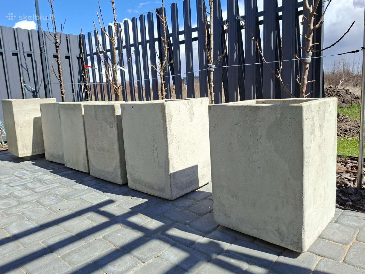 Lauko Betoniniai Vazonai - nuotraukos Nr. 4