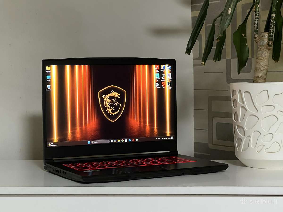 Parduodamas Msi Gf65 su Gtx 1660ti, I7-10k, 144hz.