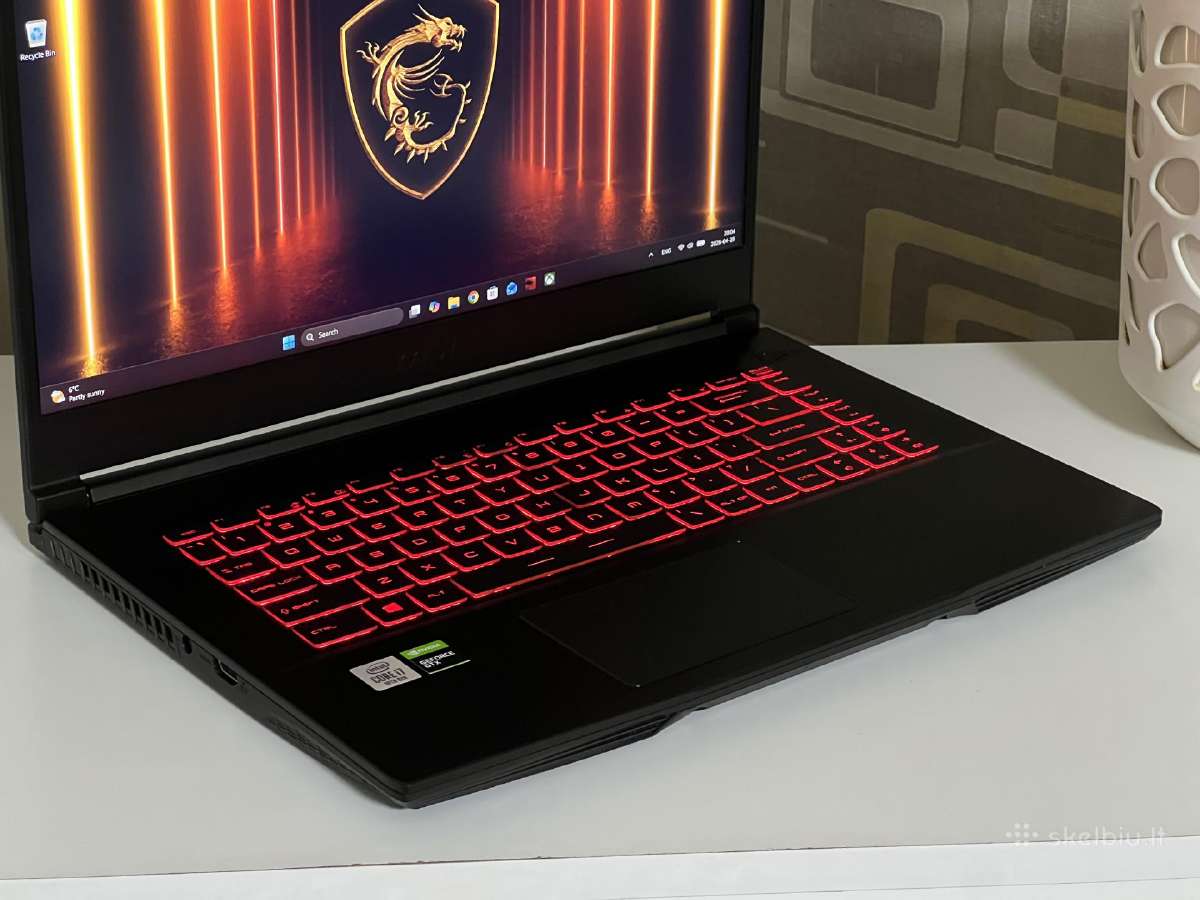 Parduodamas Msi Gf65 su Gtx 1660ti, I7-10k, 144hz. - nuotraukos Nr. 3