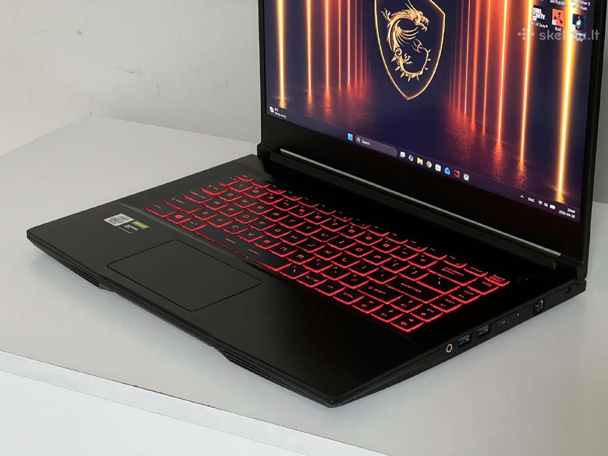 Parduodamas Msi Gf65 su Gtx 1660ti, I7-10k, 144hz. - nuotraukos Nr. 4