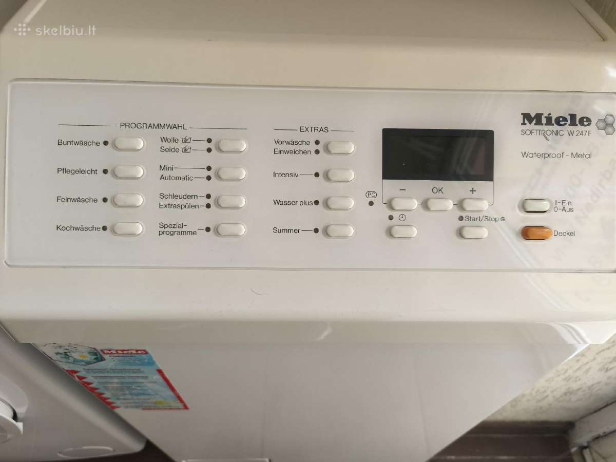 Per viršų kranama skalbykle Miele W 247 F - nuotraukos Nr. 4