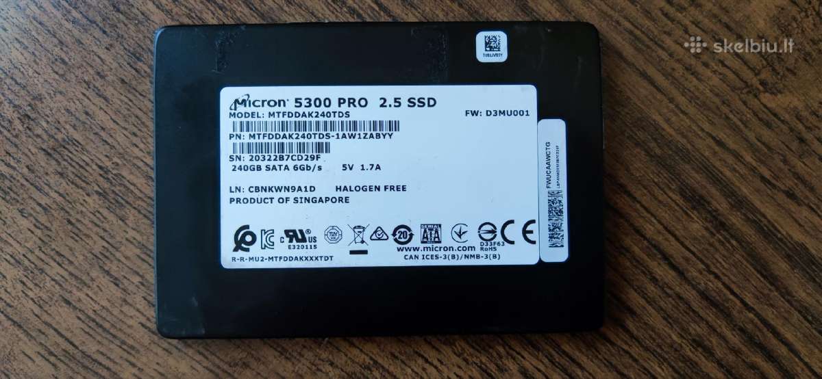 SSD Sata Micron 240 GB