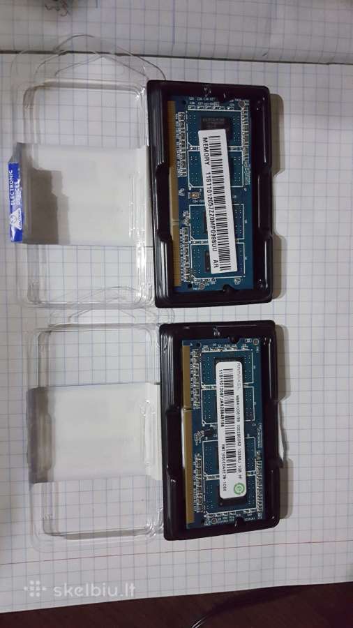 Atmintis RAM So-dimm Ddr3 1066 MHz x 2 vnt po 1 GB | Skelbiu.lt Atmintis RAM So-dimm Ddr3 1066 MHz x 2 vnt po 1 GB