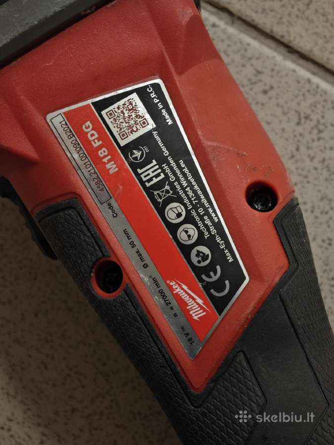 Milwaukee m18 fuel tiesinis šlifuoklis - nuotraukos Nr. 3