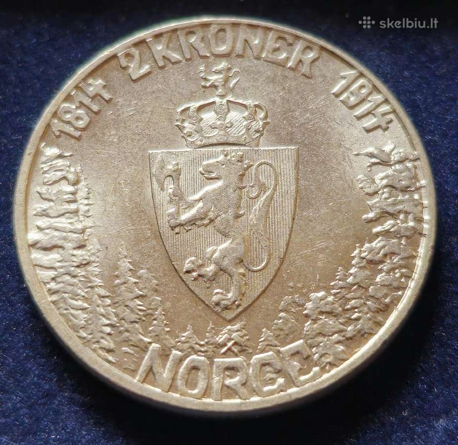 Norvegija 2 kronos , 1914 - nuotraukos Nr. 2