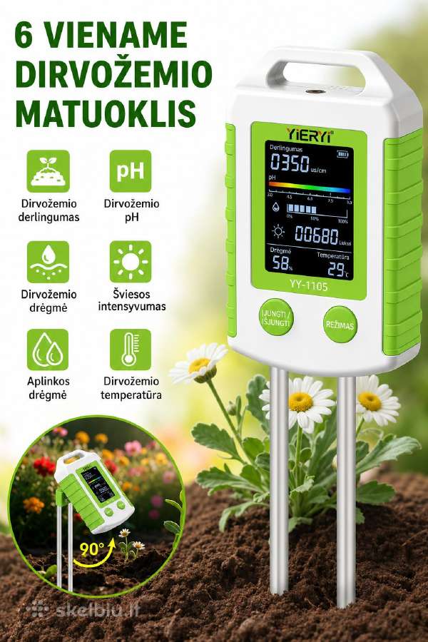 Dirvožemio Ph ir temperatūros matuoklis - nuotraukos Nr. 7
