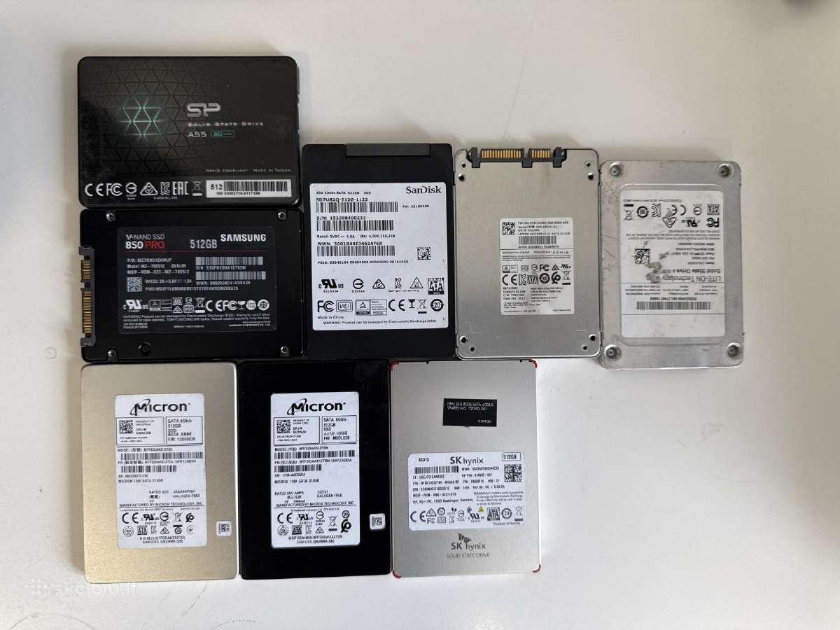 SSD diskai (visi Sata, 2.5, 512gb)