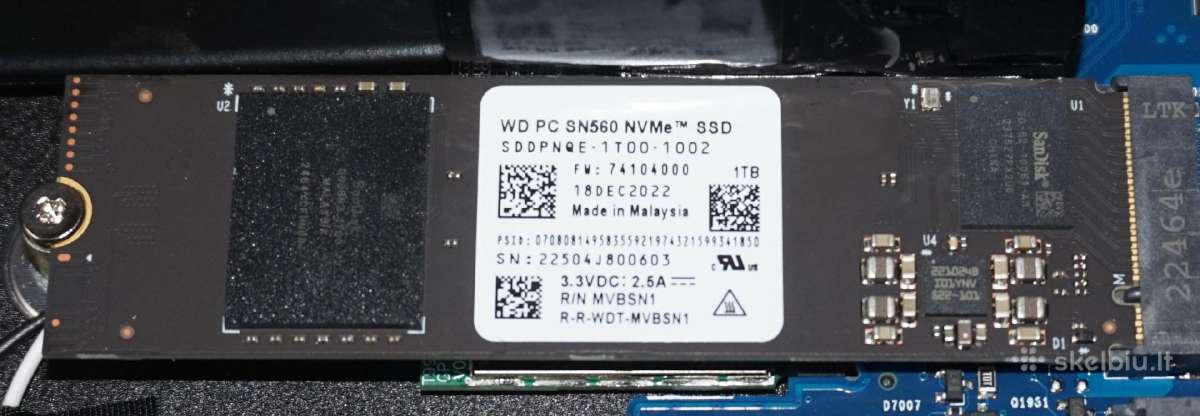 Parduodu Wd Pc Sn560 1tb Nvme SSD.