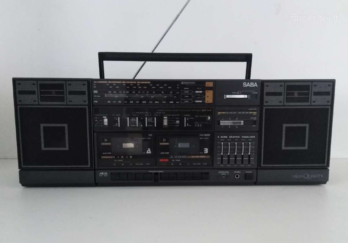 Magnetofonas radija Saba muzikinis centras boombox