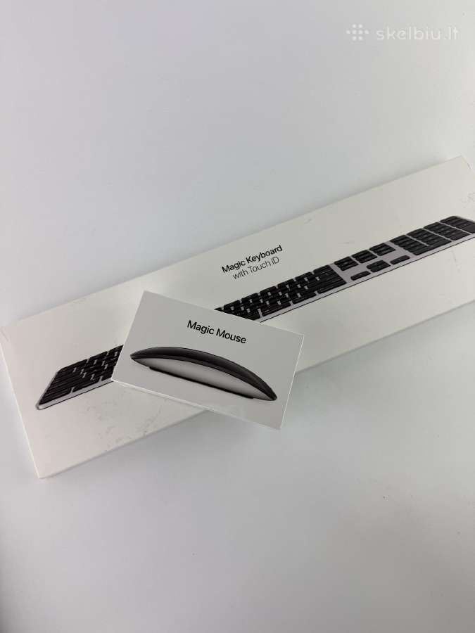 Naujas Juodas Magic Keyboard Magic Mouse