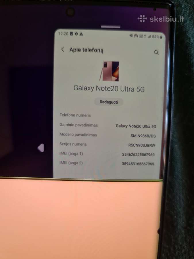 Samsung Galaxy Note 20 Ultra 5G 256gb - nuotraukos Nr. 11