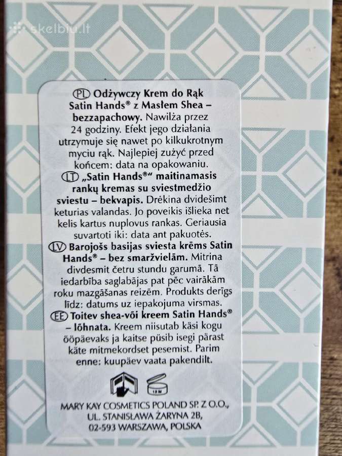 Satin Hands maitinamasis rankų kremas - nuotraukos Nr. 6