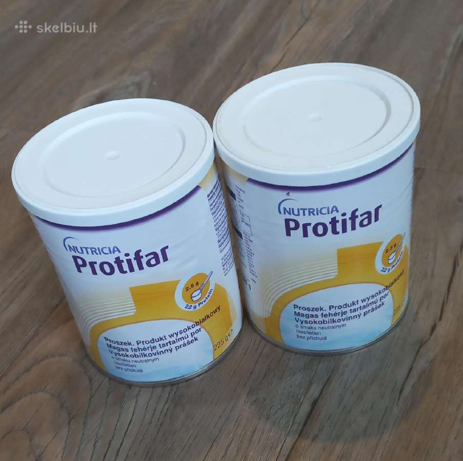 2 vnt. Protifar baltymų milteliai, kaina 20€