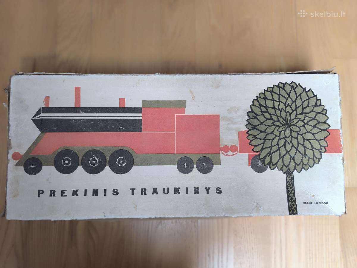 Vintažinis medinis traukinukas su dėžute - nuotraukos Nr. 7