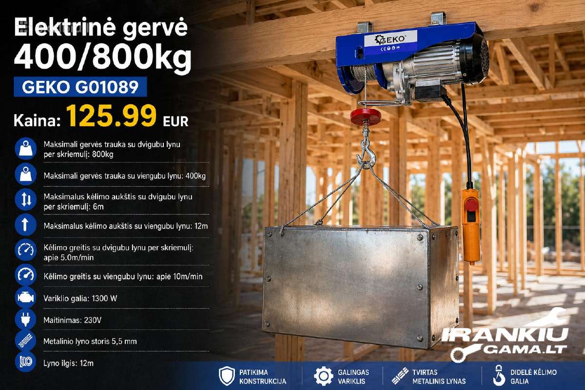 Elektrinė gervė 400/800kg