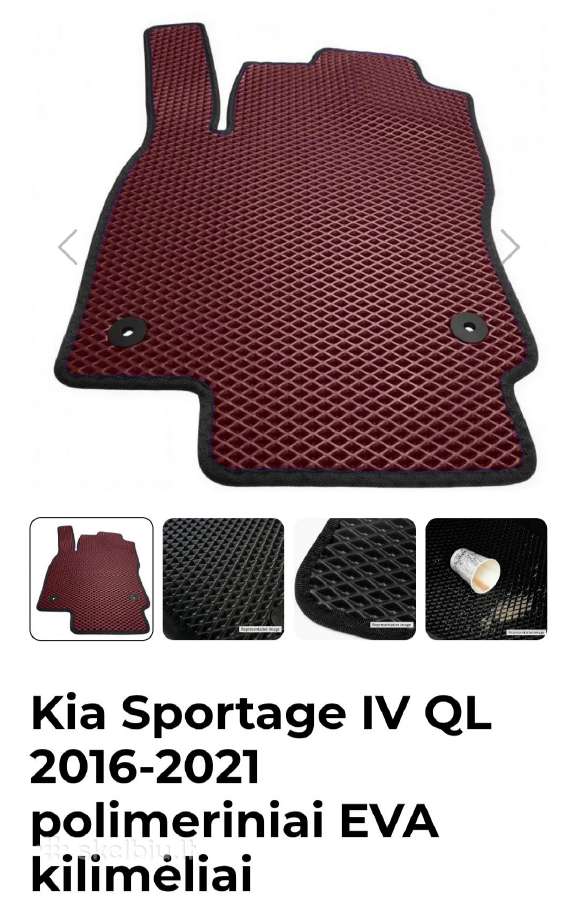 Automobilio kilimėliai Kia sportage 2015-2021