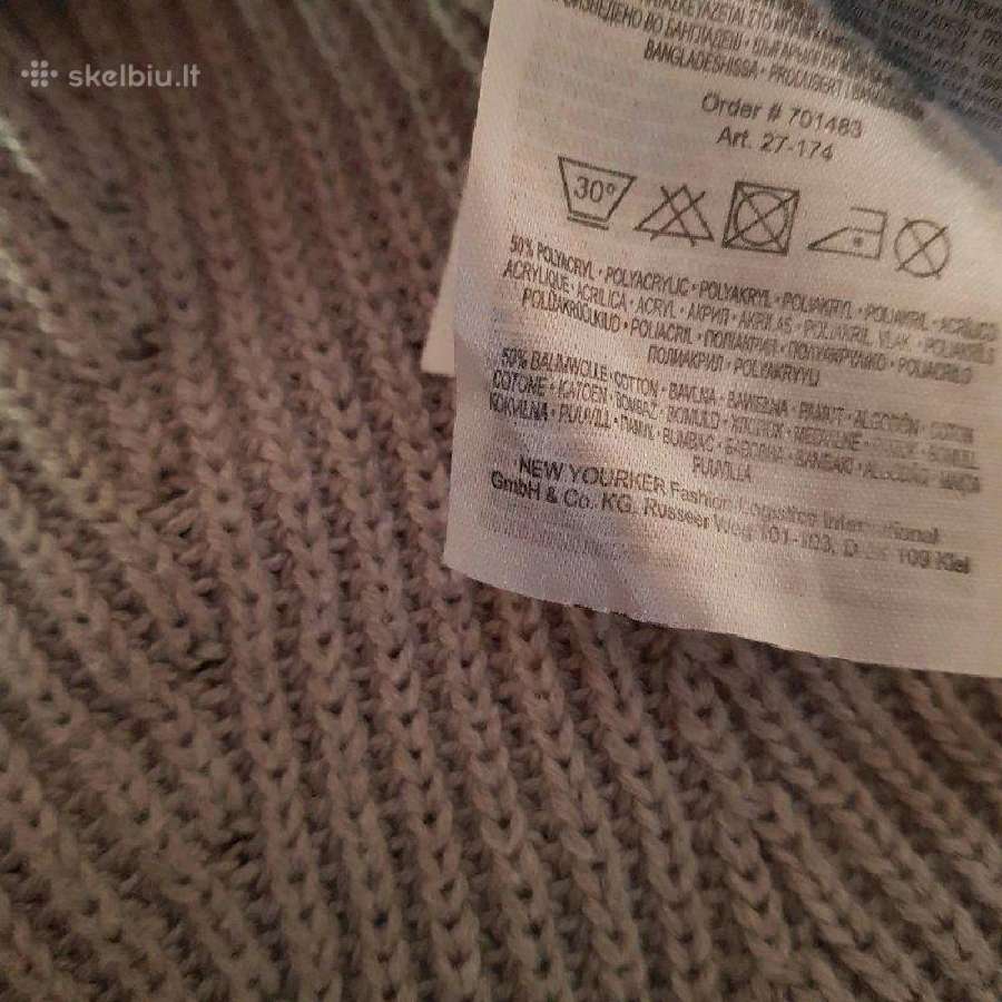 Megztinukas s-m dyd. pilkas trikotazas megztinis - nuotraukos Nr. 4