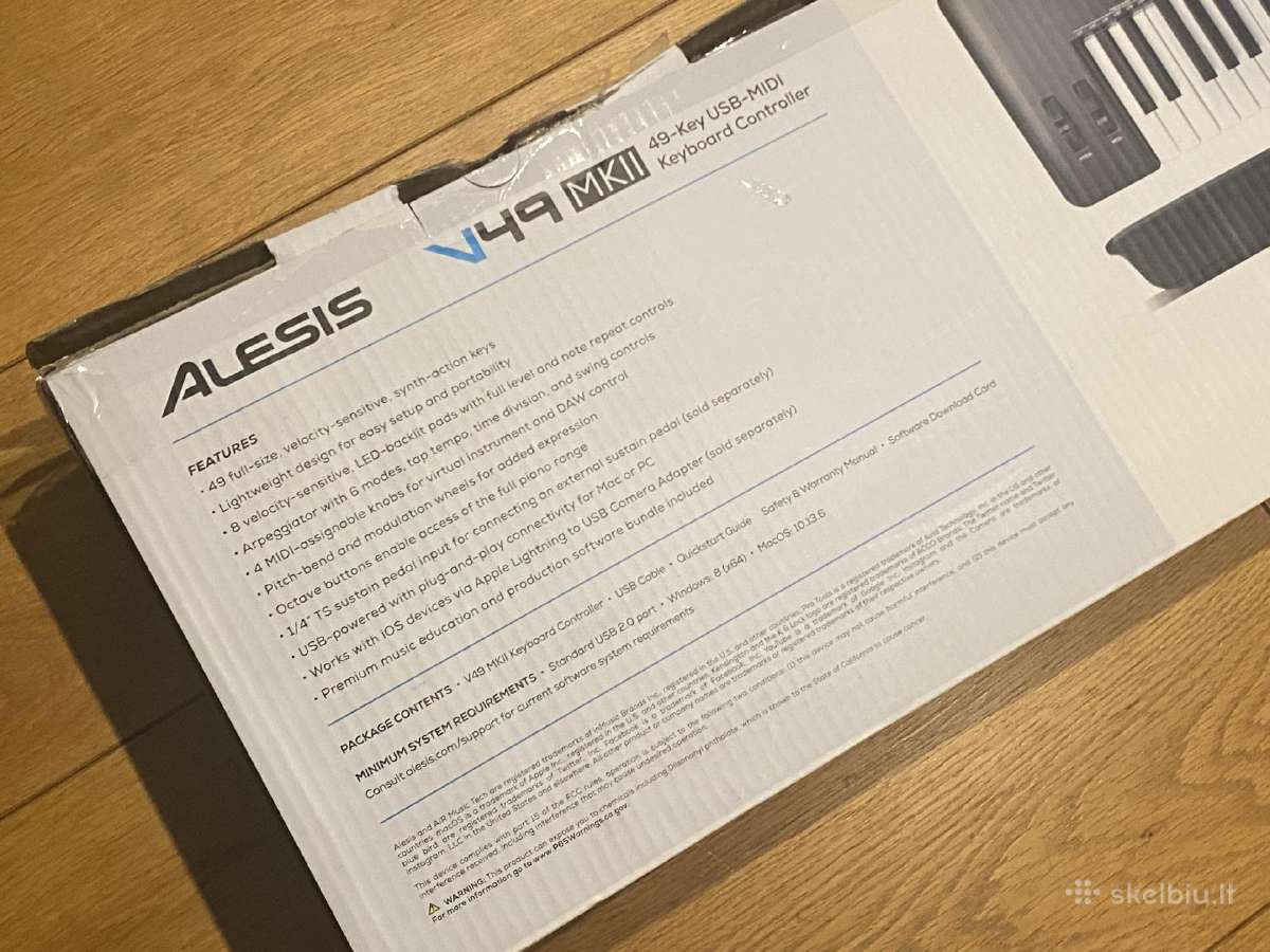 Alesis V49 Mkii 49 klavišų Midi klaviatūra - nuotraukos Nr. 6