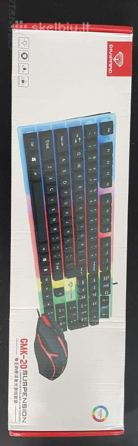 Visiškai nauji Rgb klaviatūros su pele komplektai - nuotraukos Nr. 2