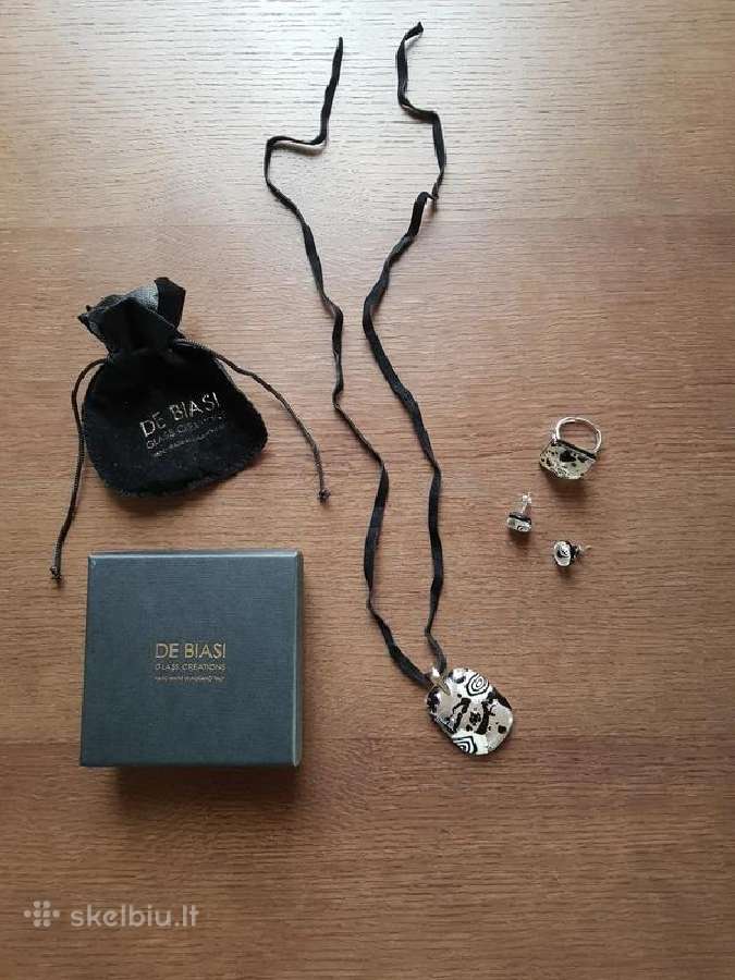 De Biasi murano stiklo tauriųjų metalų jewelry