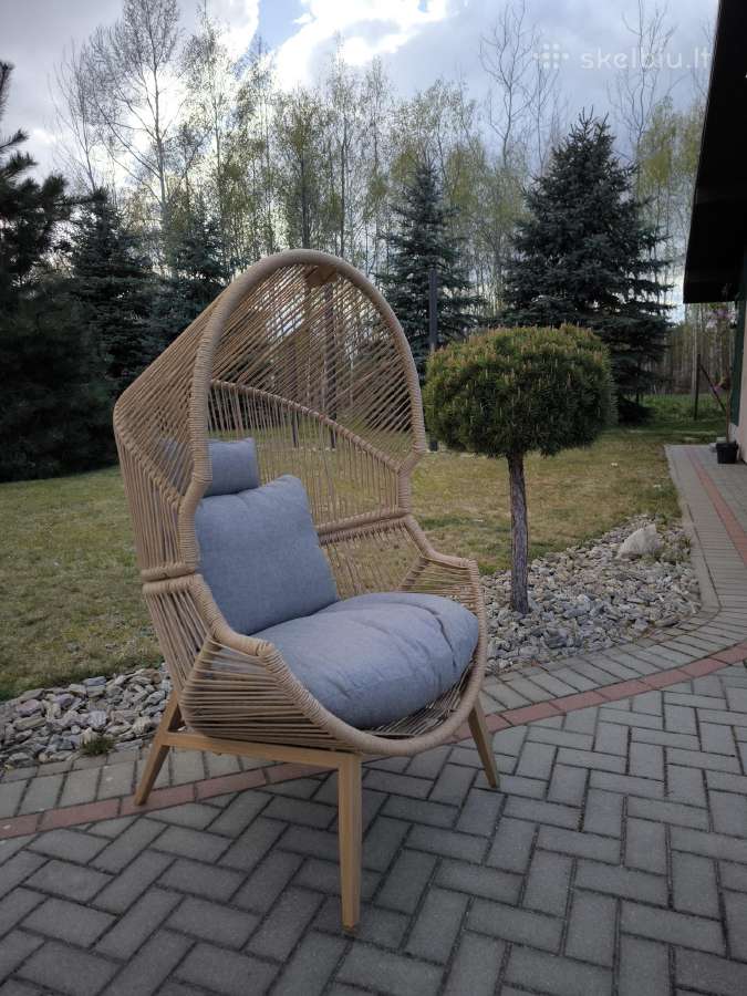 Pastatomas Skandinaviškas pintas krėslas kiaušinis