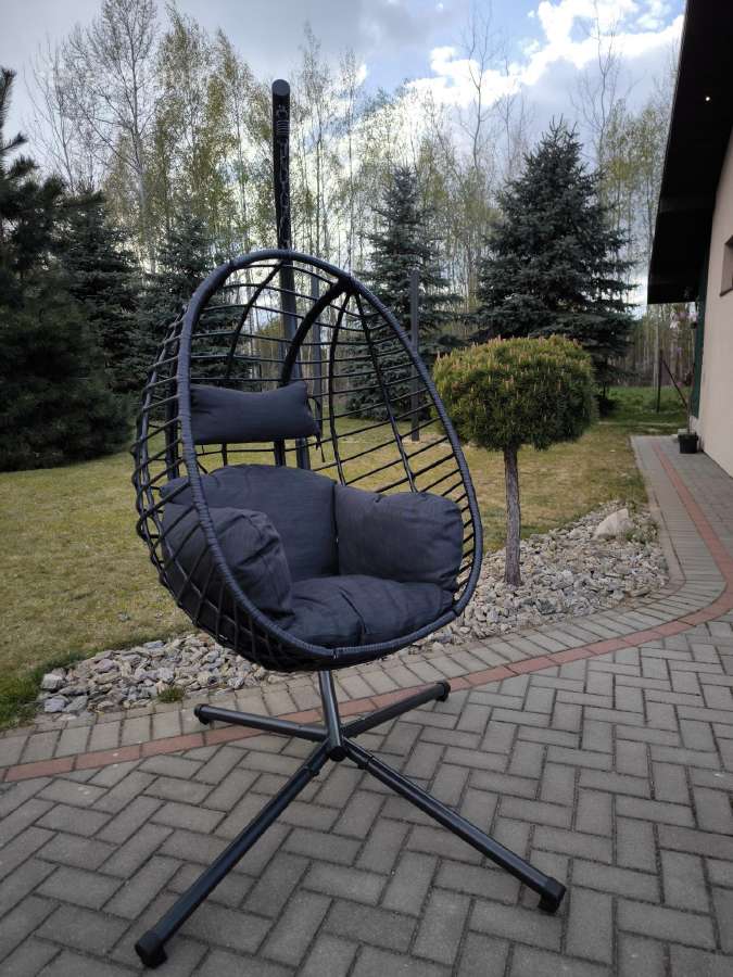 Premium pakabinamas juodas krėslas - nuotraukos Nr. 2