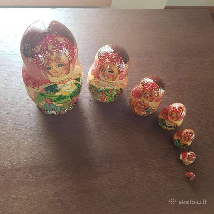 Medine lele Matrioska 7 daliu Autorinie, vienetine - nuotraukos Nr. 3